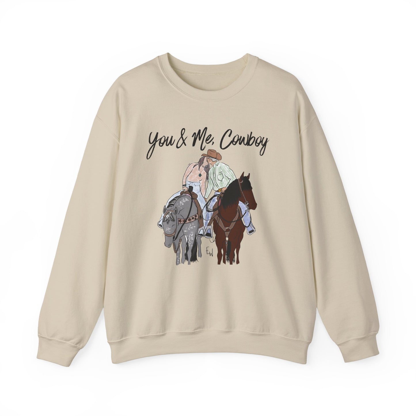 You & Me, Cowboy Artwork Crewneck