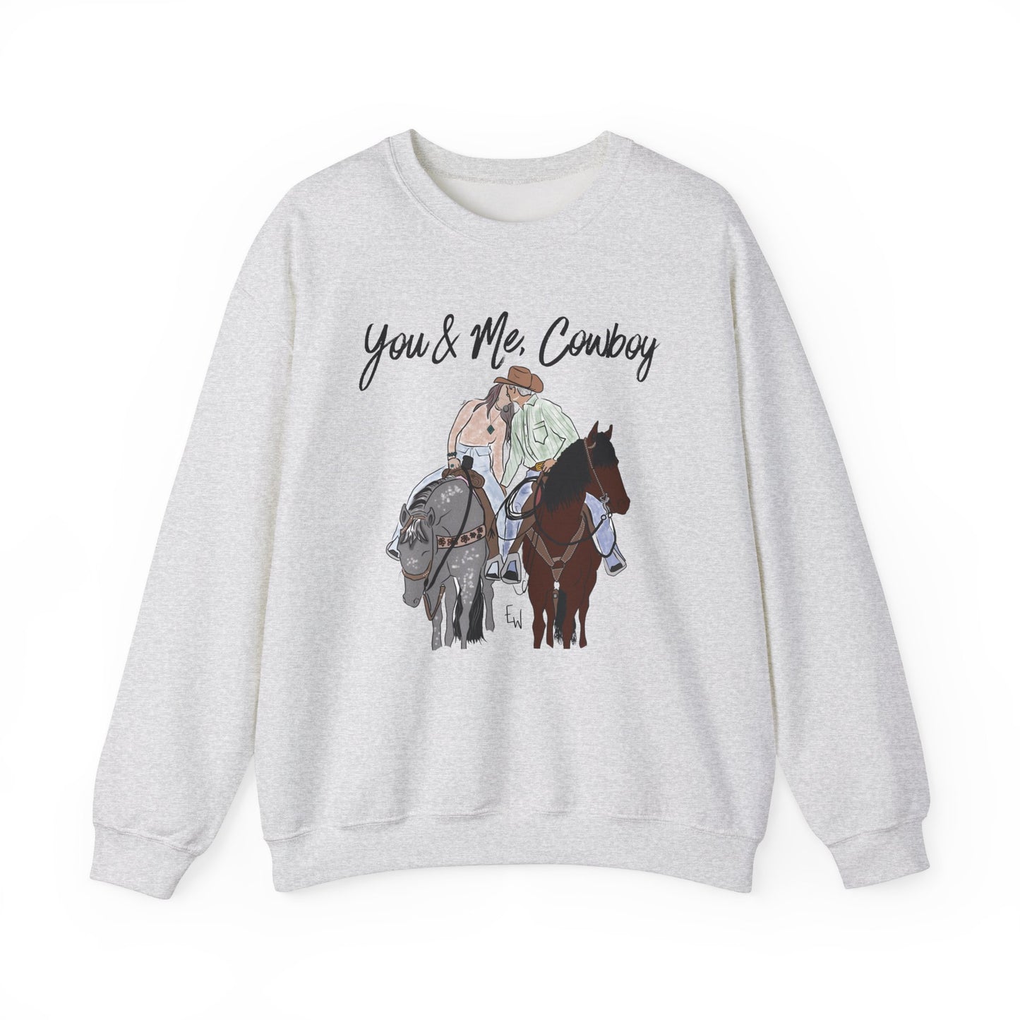 You & Me, Cowboy Artwork Crewneck