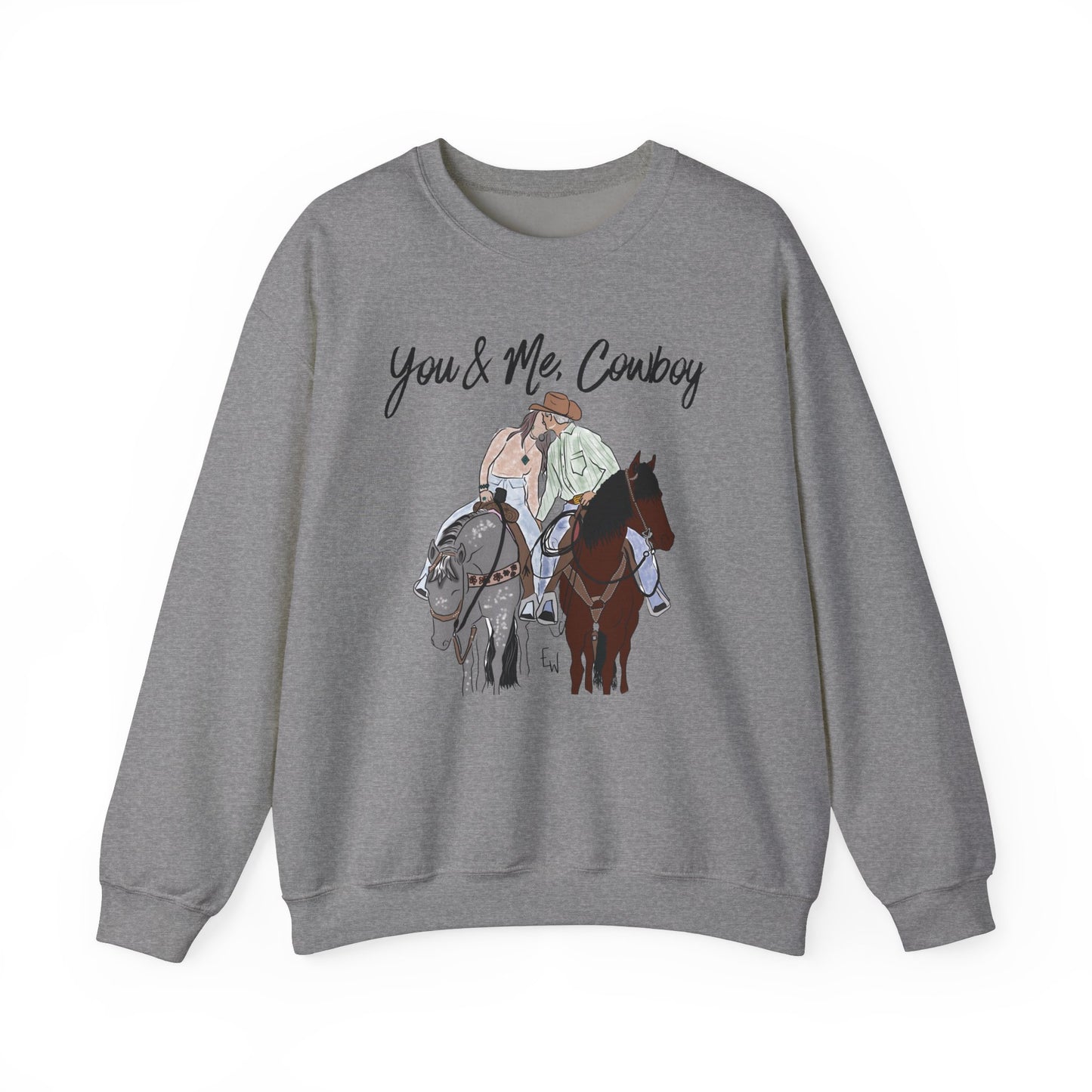 You & Me, Cowboy Artwork Crewneck