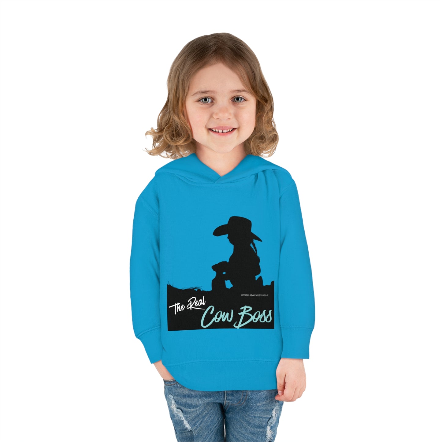 The Real Cow Boss Toddler Girls Hoodie