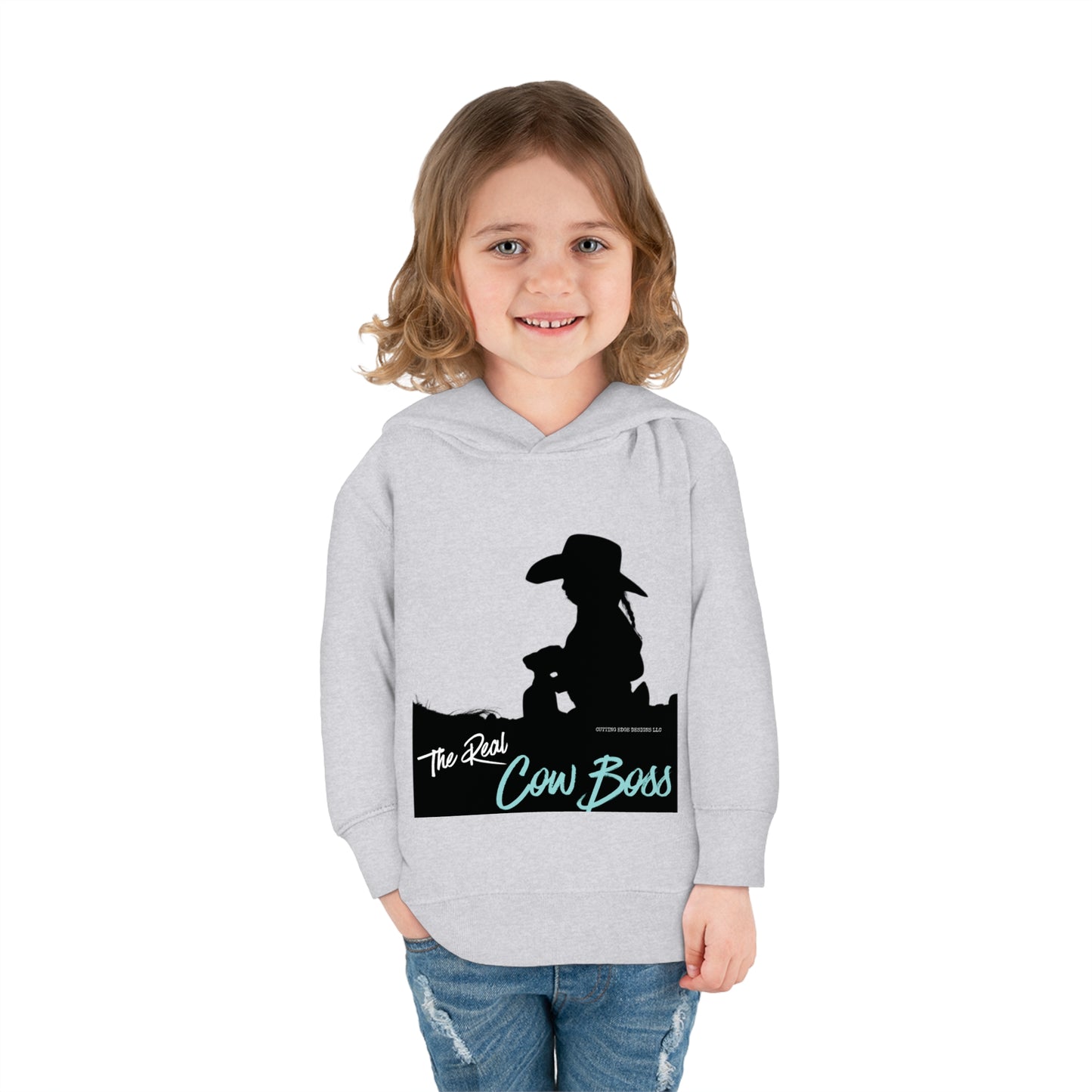 The Real Cow Boss Toddler Girls Hoodie