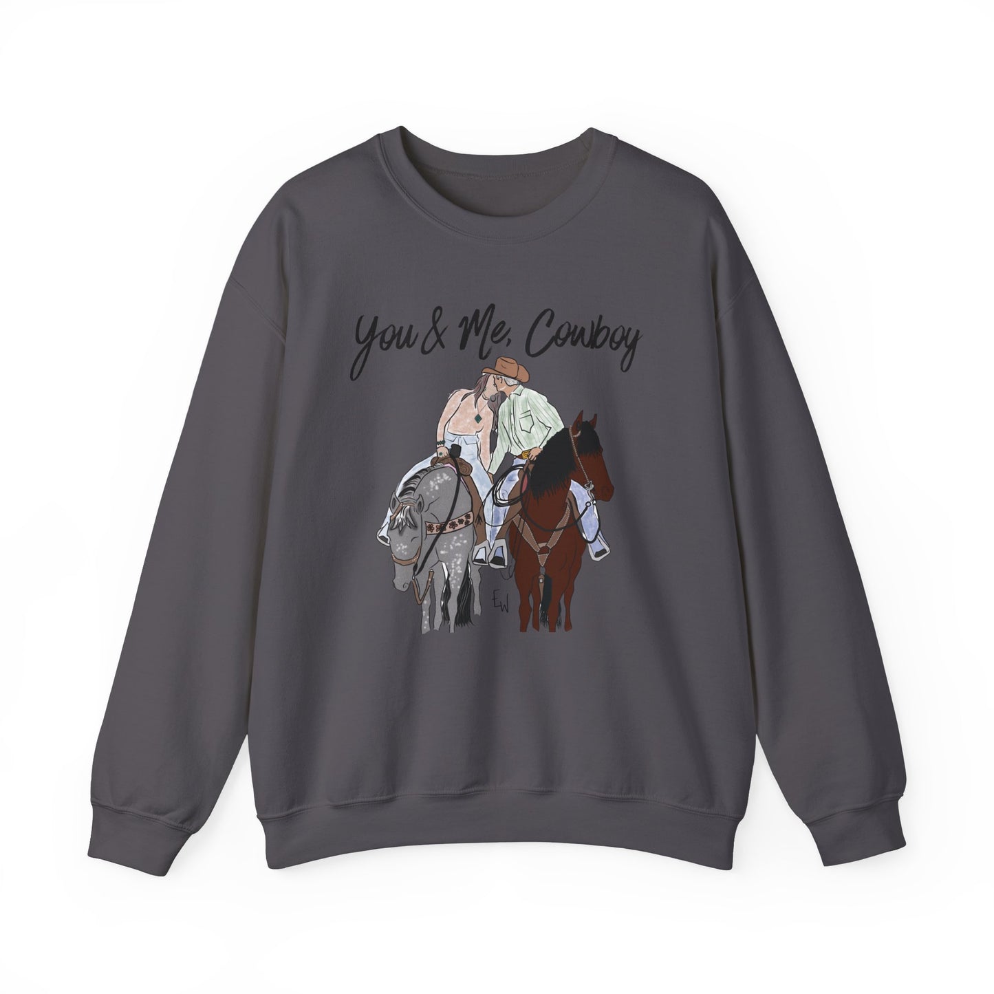 You & Me, Cowboy Artwork Crewneck