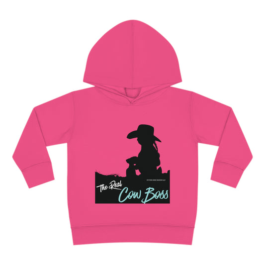 The Real Cow Boss Toddler Girls Hoodie