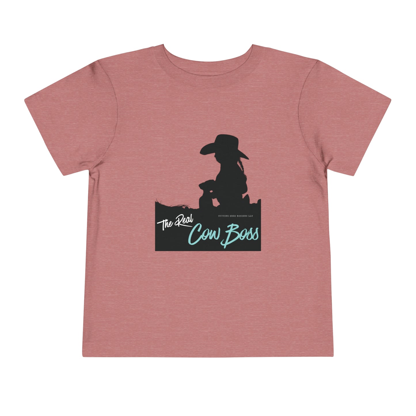 The Real Cow Boss Toddler Girls Tee