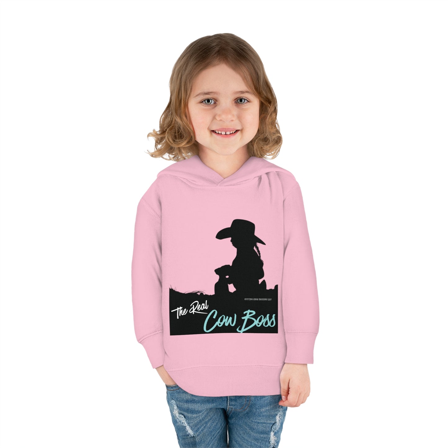 The Real Cow Boss Toddler Girls Hoodie