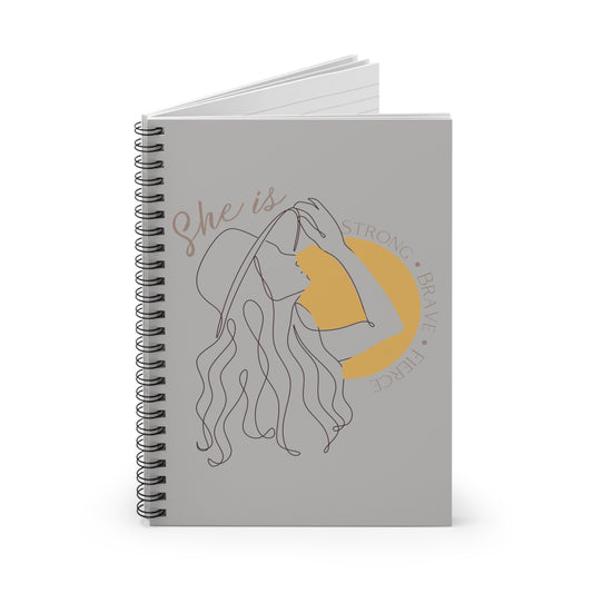 She Is Brave Spiral Notebook